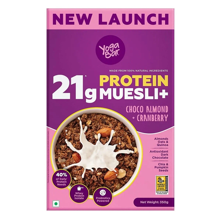 Yogabar 21g Protein Muesli Choco Almond & Cranberry 350g