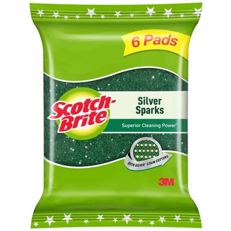 Scotch Brite Silver Sparks 2.75X4 6P