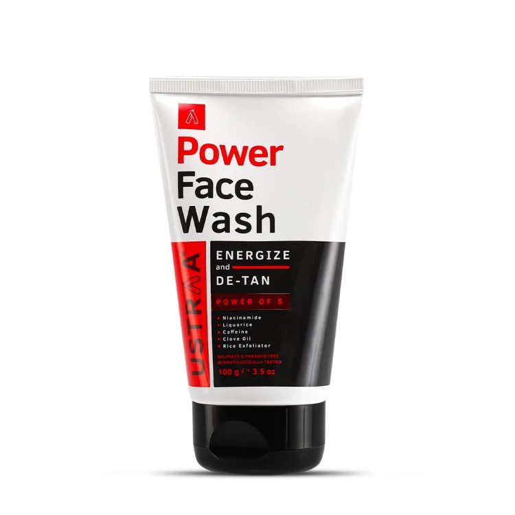 Ustraa Power Face Wash Energize And De-Tan 100G