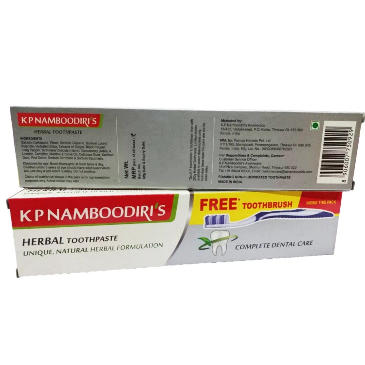 K.P.Namboodiri'S Tooth Paste Herbal Brush Free 200G