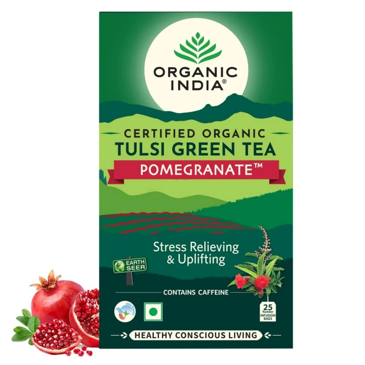 Organic India Tulsi Green Pomegranate Tea Bag 25's