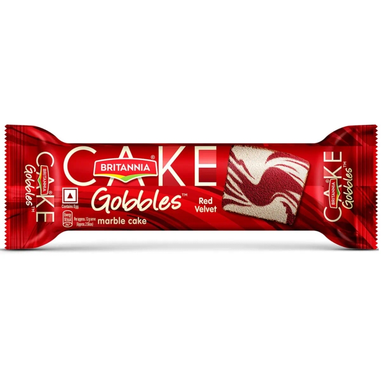 Britannia Gobbles Marble Red Velvet Cake, 30 gm