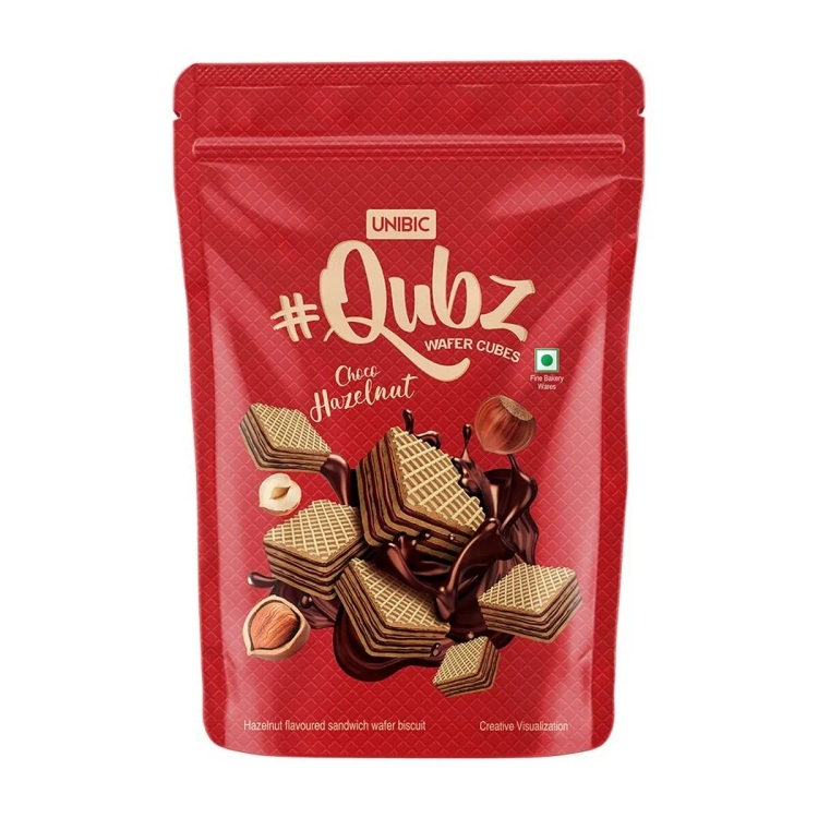 Unibic Wafer Qubz-Hazelnut 150g