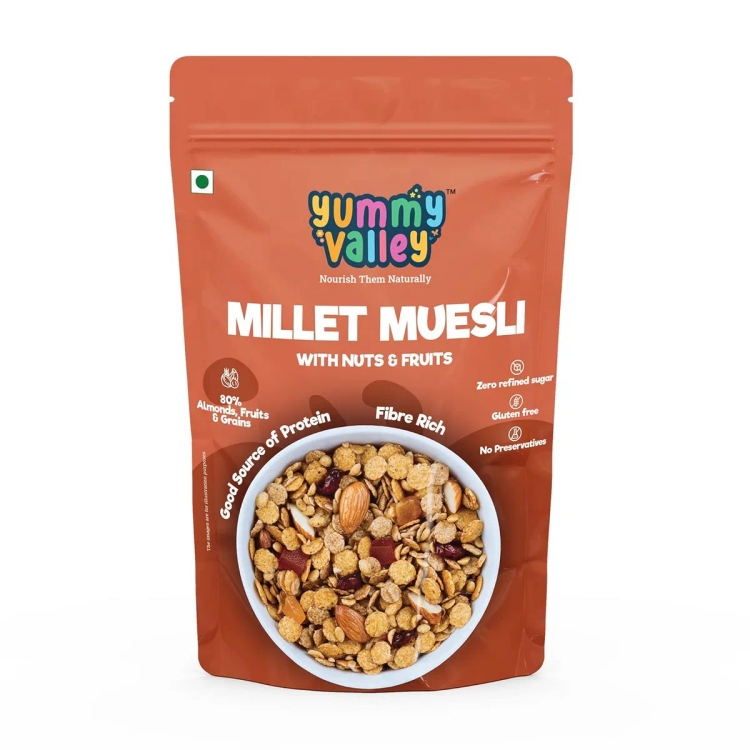 Yummy Valley - Millet Muesli Mix With Nuts & Fruits 250G