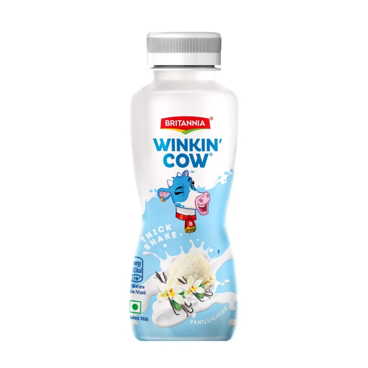 Britannia Winkin Cow Vanillicious Thick Milkshake, 180 ml