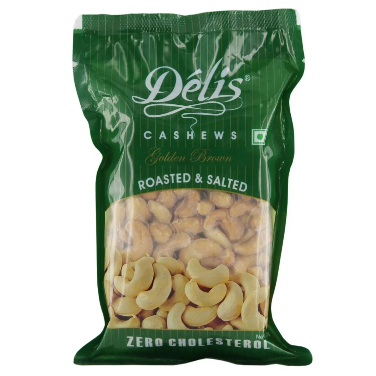 Delis Cashew Nut Roasted & Salted Golden Brown 250G