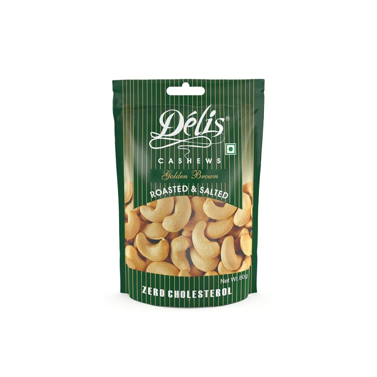 Delis Cashews Golden Brown Roasted & Salted 80G