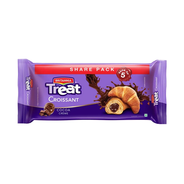 Britannia Treat Croissant Share Pack Choco Creme Croissants 225G