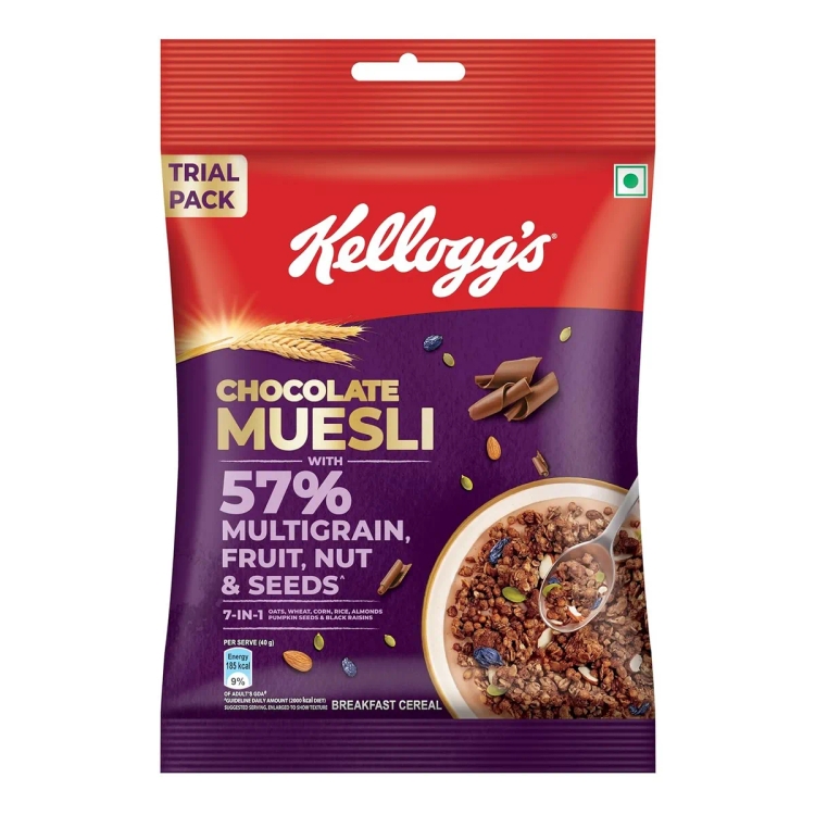 Kellogg's New Chocolate Muesli  Multigrain, Fruit, Nut & Seeds 75g