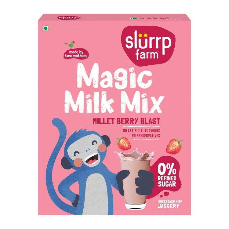 Slurrp Farm No Sugar Berry Blast Nutrition Powder Milk Mix 250g