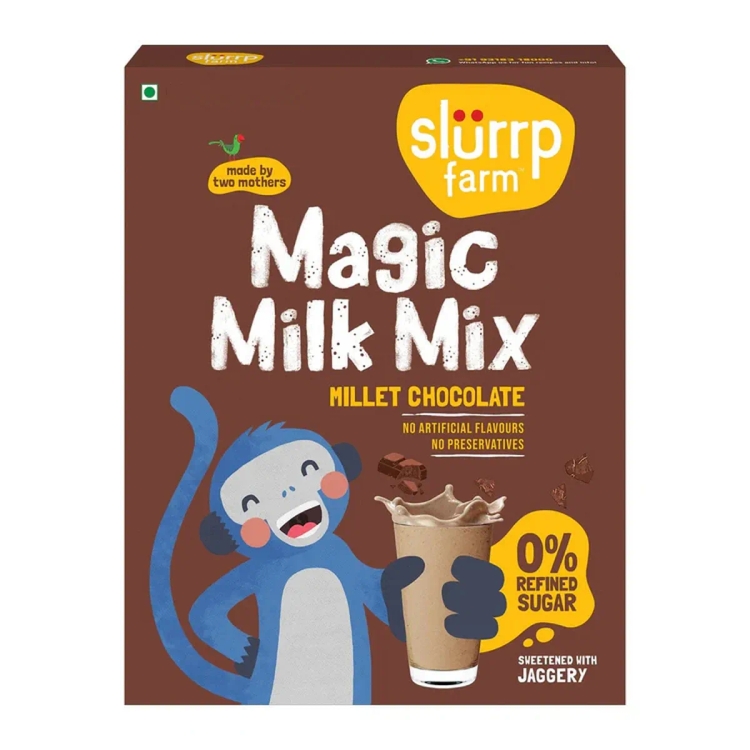 Slurrp Farm No Sugar Chocolate Nutrition Powder Milk Mix 250g