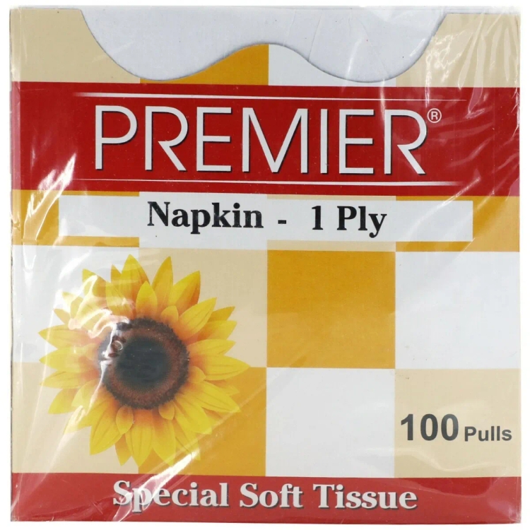 Premier Napkin 33 X 33 Cm 100'S 1 Ply