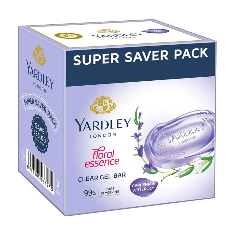 Yardley Clear Gel Bar Gardenia And Waterlily 125Gx3