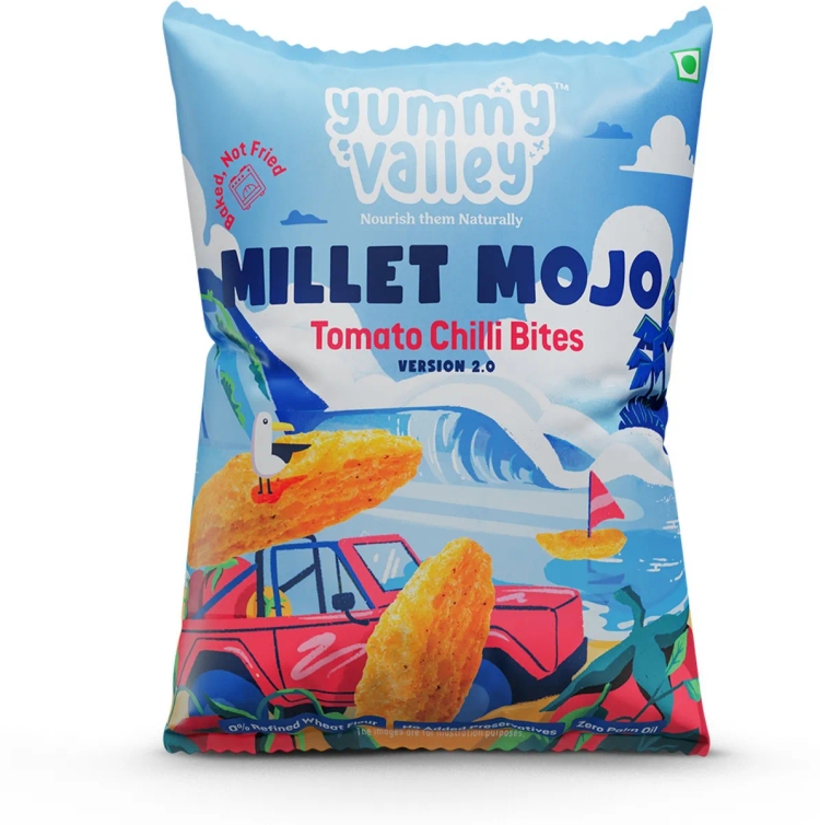Yummy Valley Millet Mojo Tomato Chilli Bites 25G