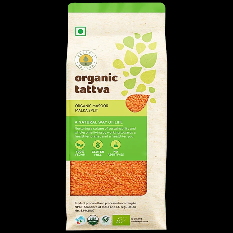 Organic Tattva Organic Masoor Malka Whole 500g