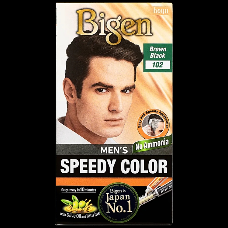 Bigen Mens Beard Color Brown Black B 102 1s