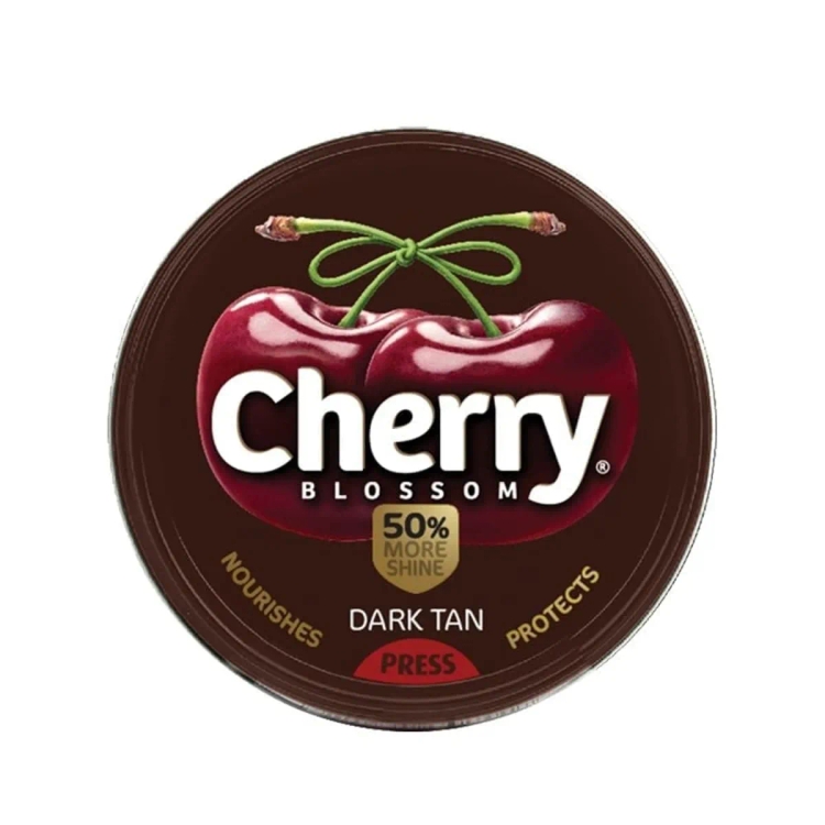 Cherry Blossom Shoe Polish Dark Tan 15g