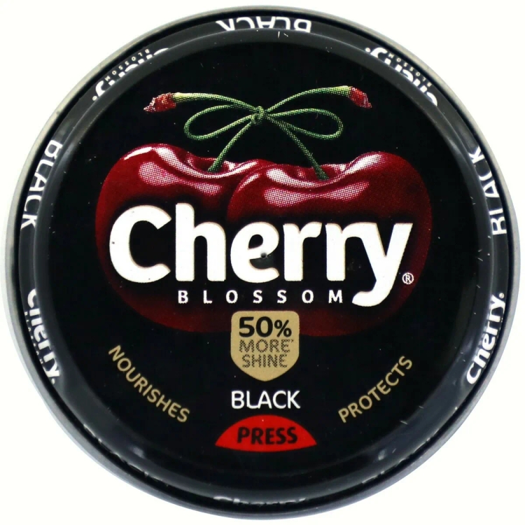 Cherry Blossom Shoe Polish Black 15g