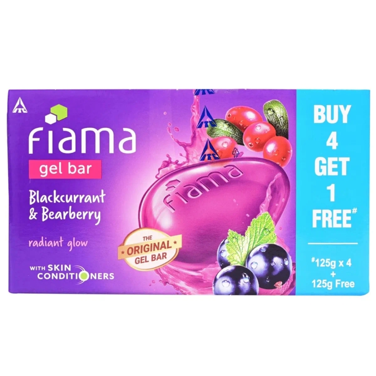 Fiama Gel Bar Blackcurrant And Bearberry 125 G X5