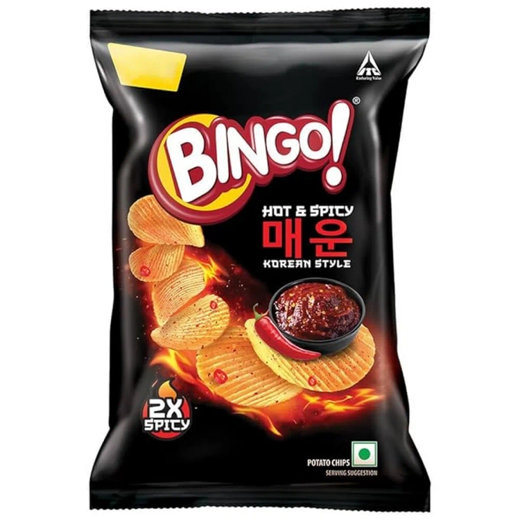 Bingo Potato Chips Hot & Spicy Korean Style 90g