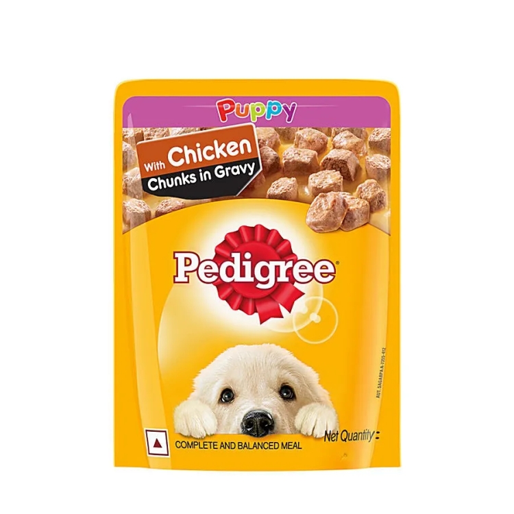 Pedigree Dog Food Chicken Chunks Ingravy Puppy 70G