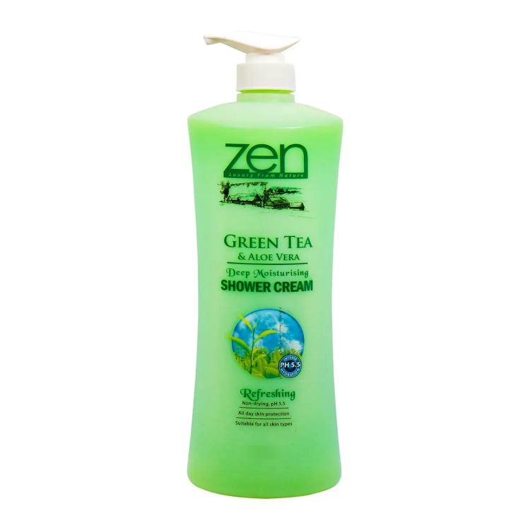 Zen Shower Cream Green Tea & Aloe Vera 1L