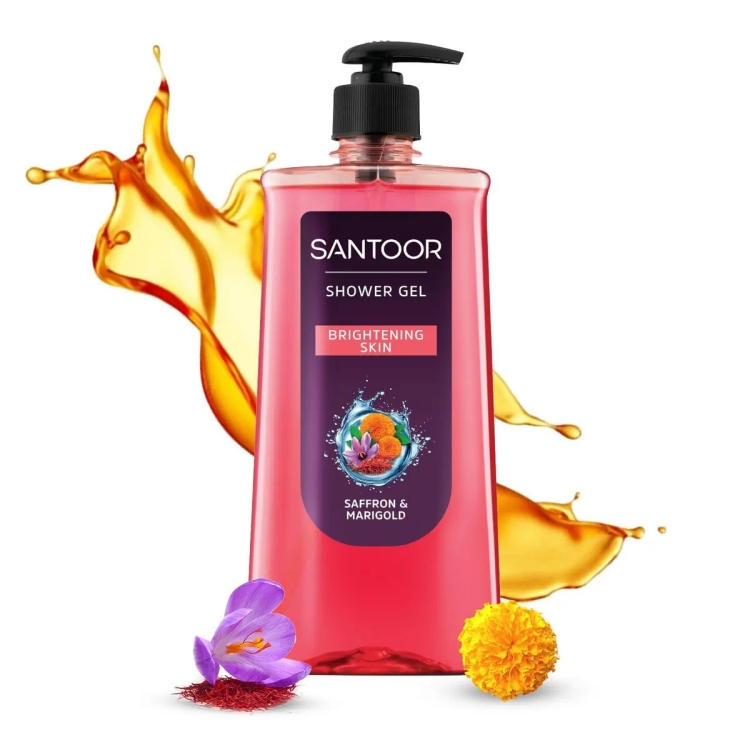 Santoor Brightening Skin Saffron & Marigold Shower Gel 500Ml