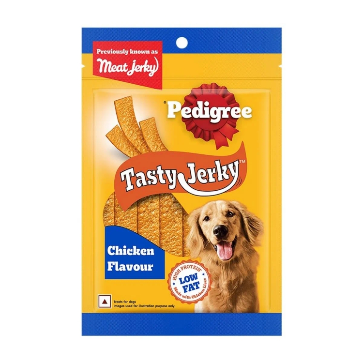 Pedigree Tasty Jerky Chicken Flavour Dog Treat For Adult, 70 G