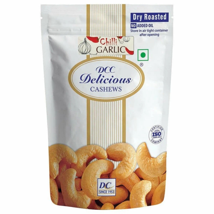Dcc Delicious Dry Roasted Cashews Chilli Garlic 80G