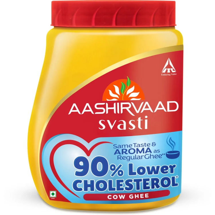 Aashirvaad Svasti Cow Ghee - 90% Lower Cholesterol | 500 ml