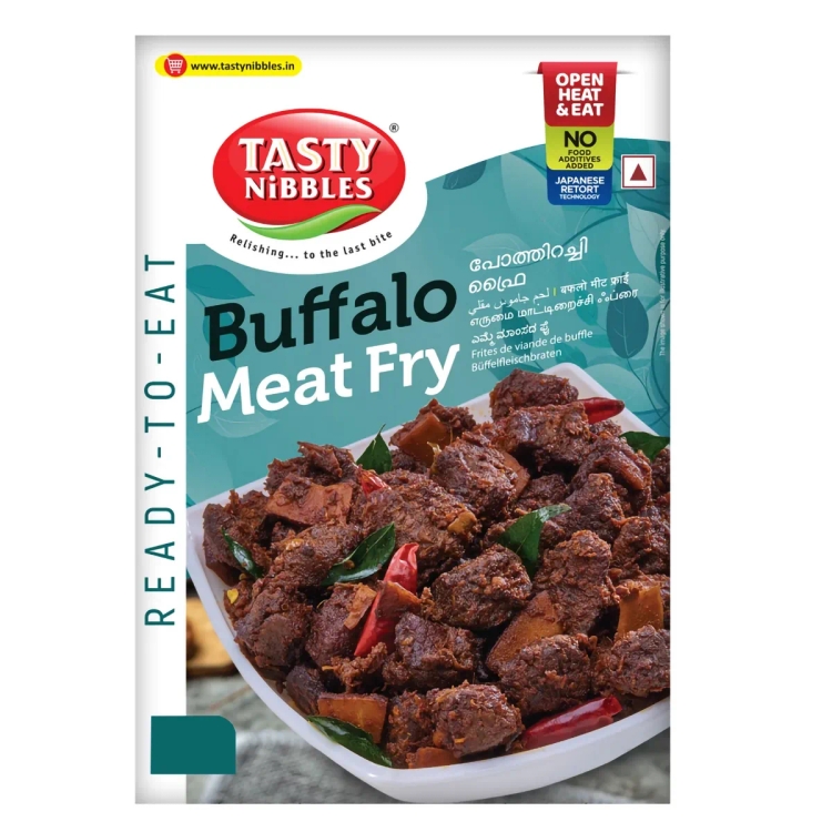 TASTY NIBBLES Ready to Eat Buffalo Meat Fry 200GM Pouch