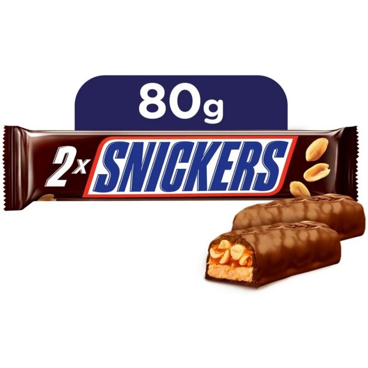 Snickers Chocolate Bar Duo - Peanut, 72g
