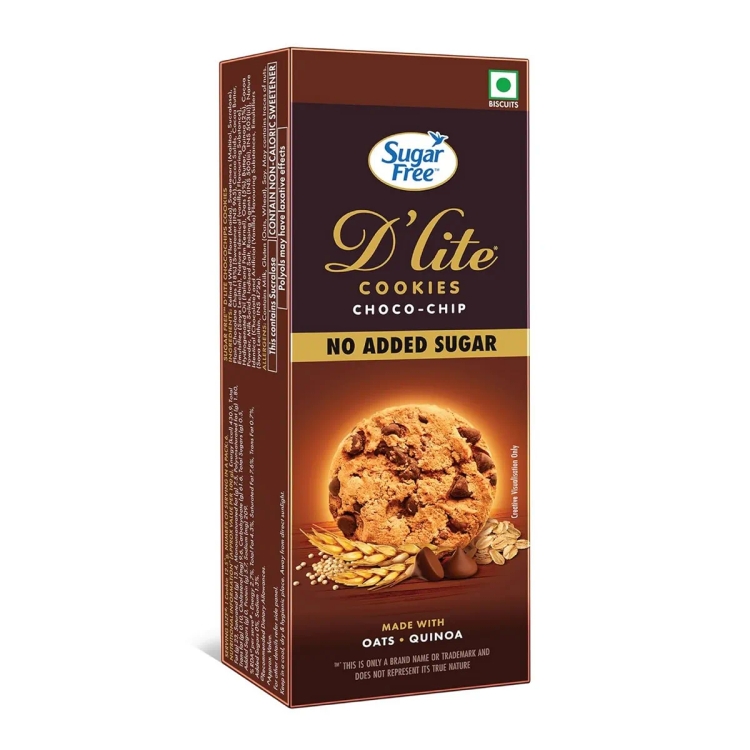 Sugar Free D’Lite Choco Chip Cookies | Zero Added Sugar 75g