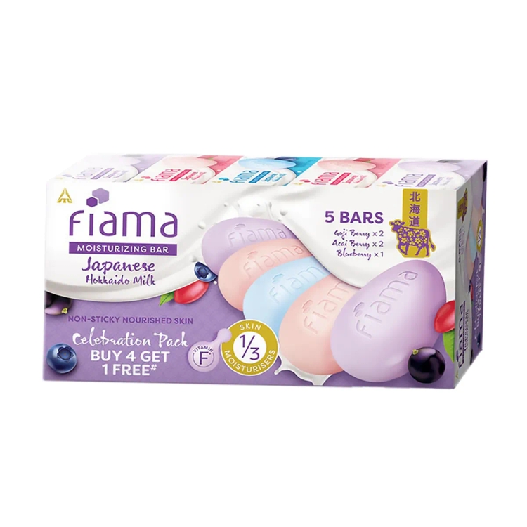 Fiama Japanese Hokkaido Milk Bar Celebration Pack 125Gx5'S
