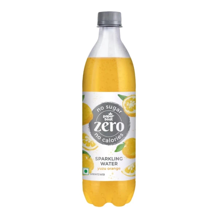Paper Boat Zero Yuzu Orange Sparkling Water, 600ml