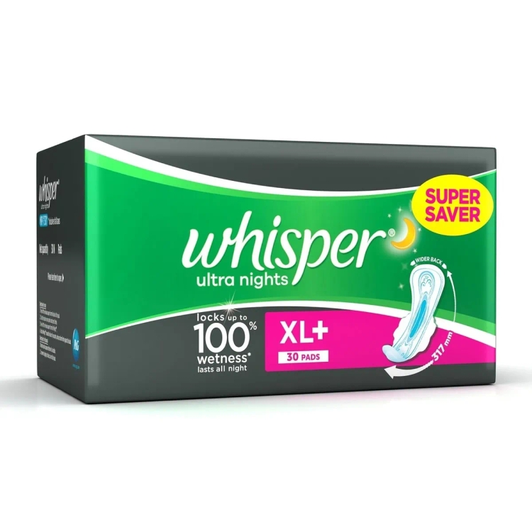 Whisper Sanitary Pad Ultra Wings Night XL 30s