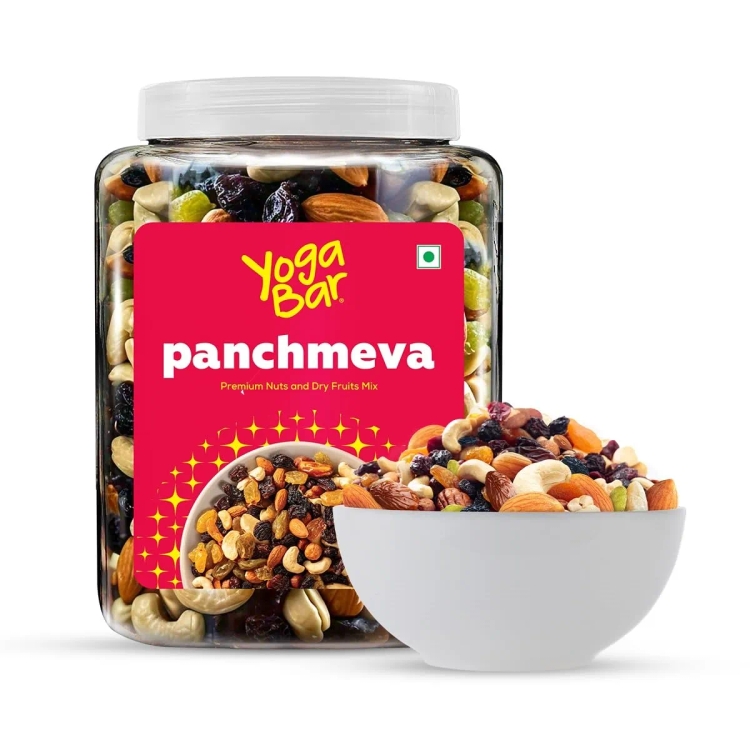 Yogabar Panchmeva Premium Nuts and Dry Fruits Mix Jar | 850 g