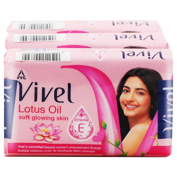 Vivel Soap Lotus Oil 150G X 3'S