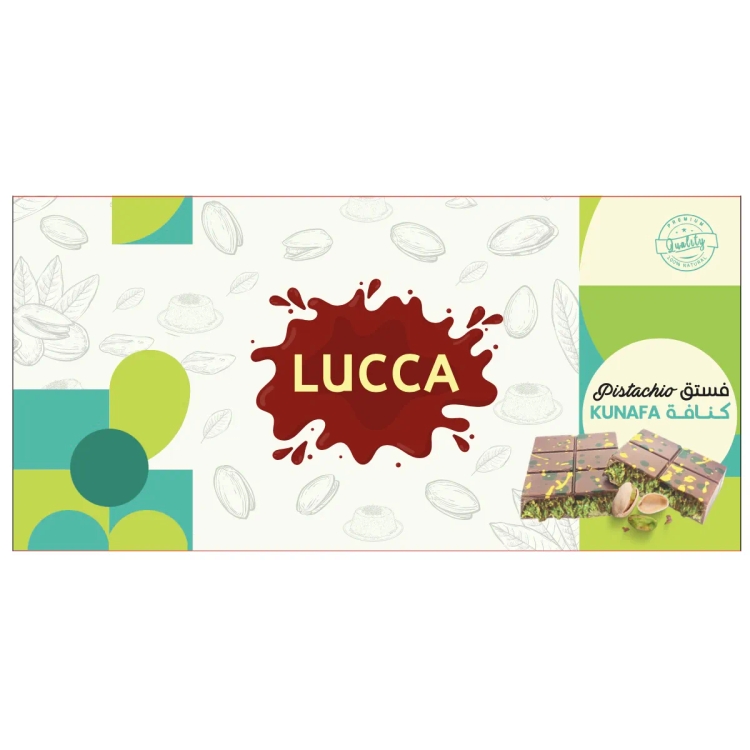 Lucca Pistachio Kunafa Chocolate Bar 135g