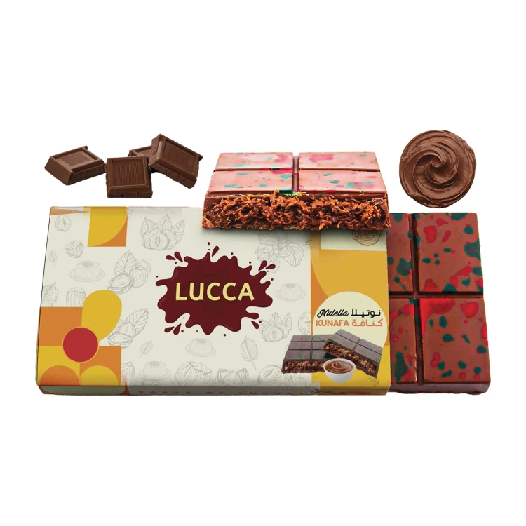 Lucca Nutella Kunafa Chocolate Bar 135g