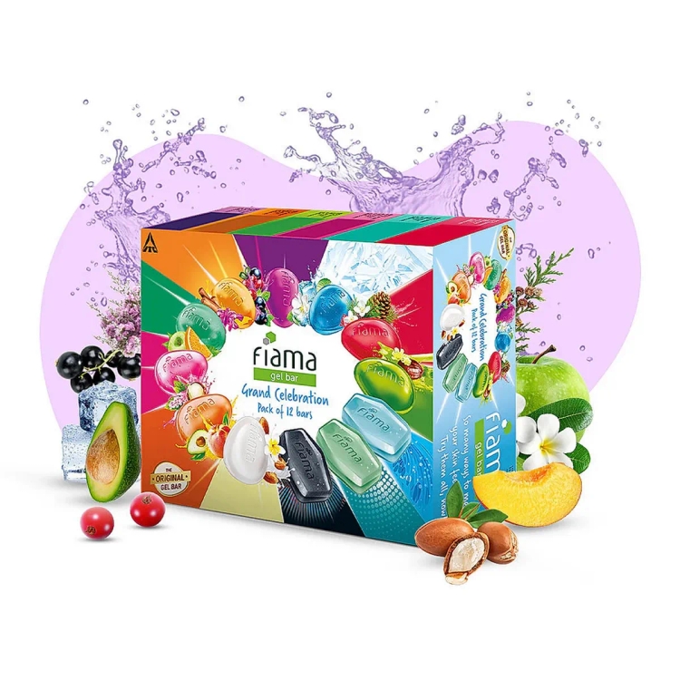 Fiama Gel Bathing Bar Celebration Pack 125G X 12'S