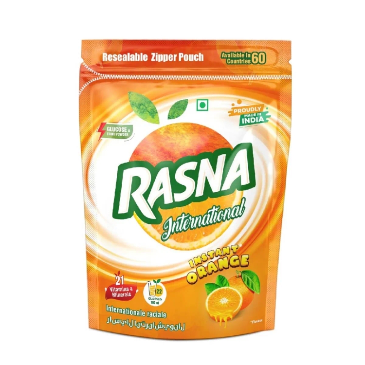 Rasna Fruit Plus Orange Pouch 500g