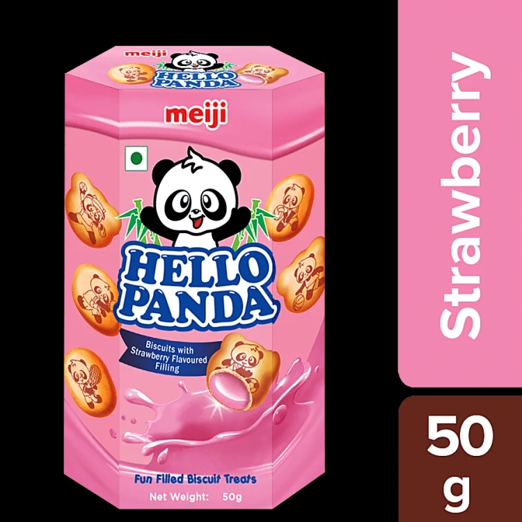 Meiji Hello Panda Strawberry Biscuits 43g