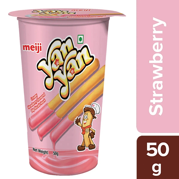 Meiji Yan Yan Strawbery Biscuits 50g