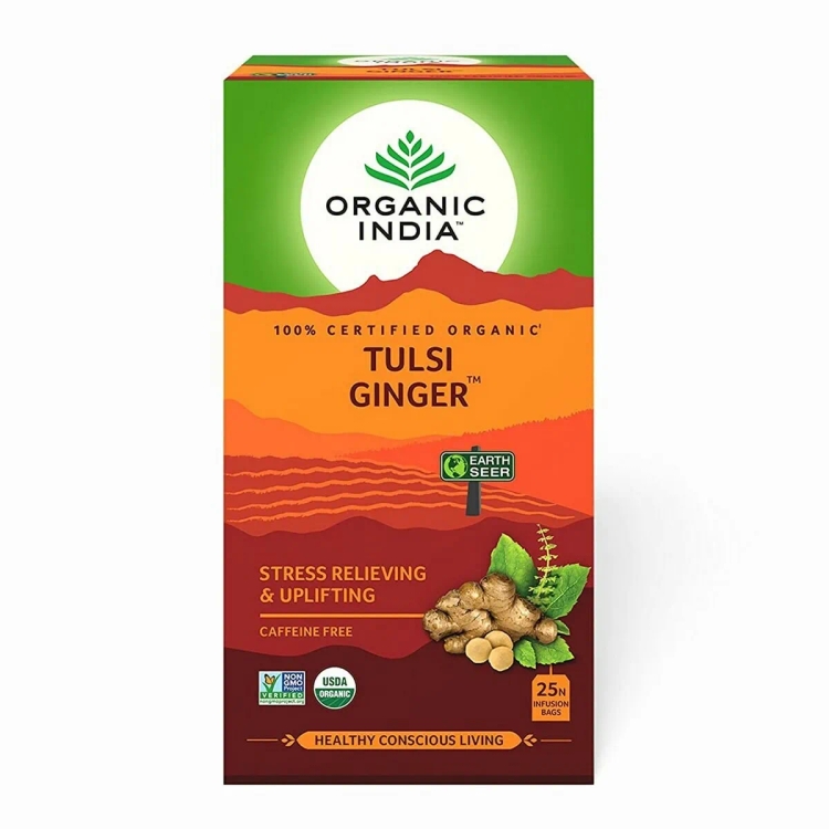 Organic India Tulsi Ginger Tea Bag 25s