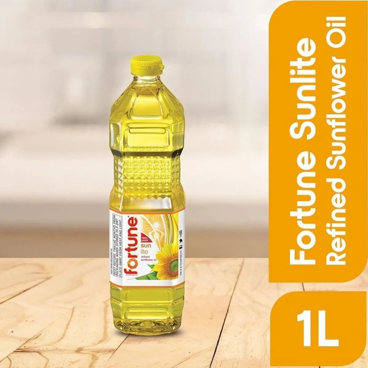 Fortune Sun lite Refined Sunflower Oil Bottle 1 Liter