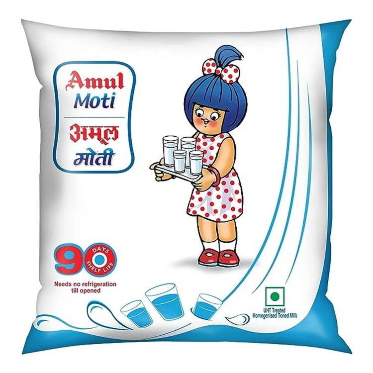 Amul Moti Fresh Toned Milk 450Ml