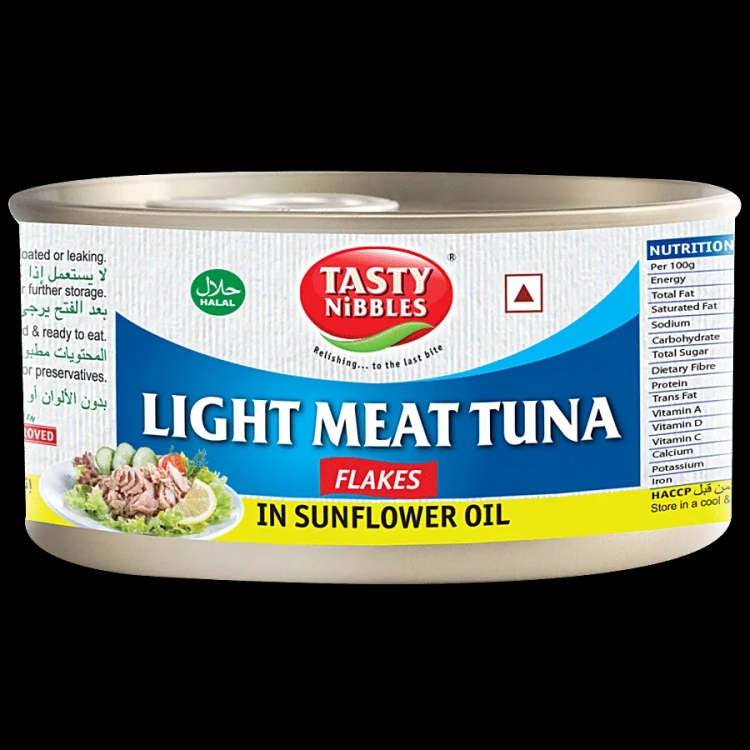 Tasty Nibbles Light Meat Tuna Flakes in Sunflower Oil 185g