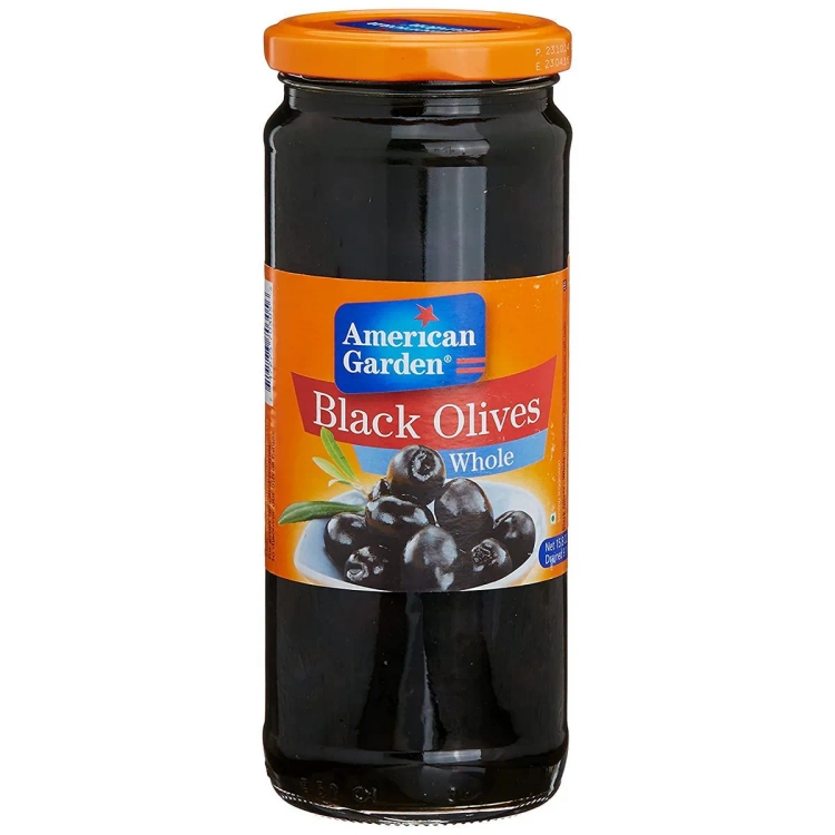 American Garden Black Olives Sliced 450Gm