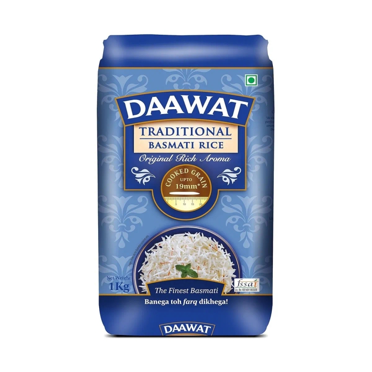 Daawat Traditional Basmati Rice 1kg